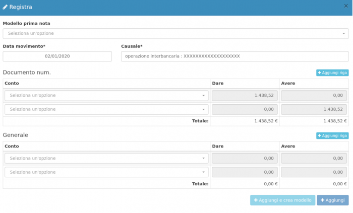 Registrazione movimenti bancari - immagine 3